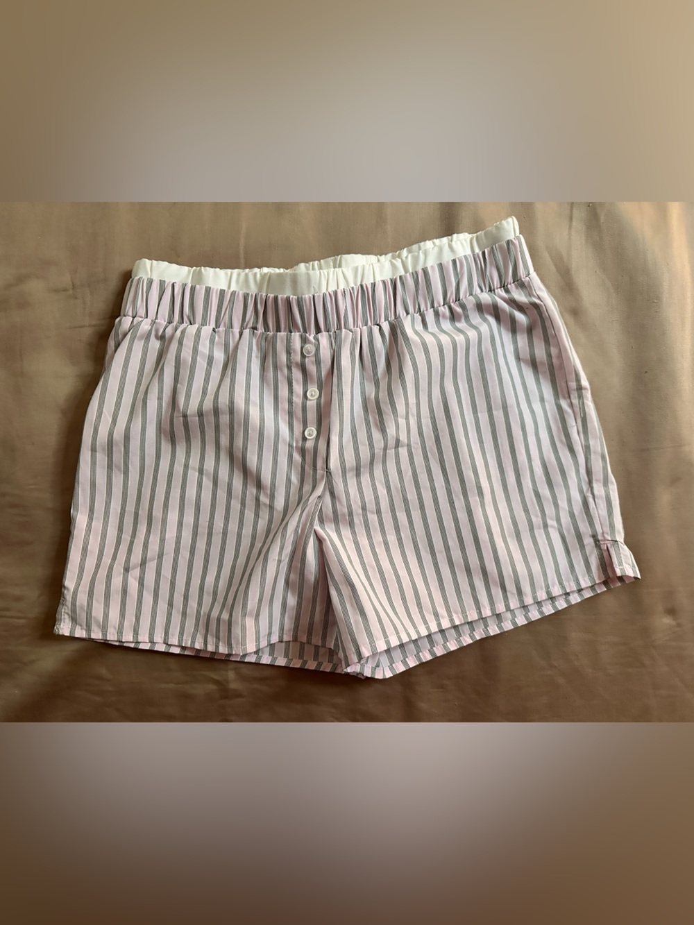 art class | Pink Striped Pajama Shorts / Girl Boxer Shorts | 10/12 youth